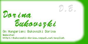 dorina bukovszki business card